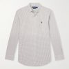 Logo-Embroidered Checked Cotton Shirt Logo-Embroidered Checked Cotton Shirt