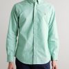 Button-Down Collar Logo-Embroidered Cotton Shirt - FR Button-Down Collar Logo-Embroidered Cotton Shirt - FR