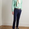 Button-Down Collar Logo-Embroidered Cotton Shirt - OU Button-Down Collar Logo-Embroidered Cotton Shirt - OU