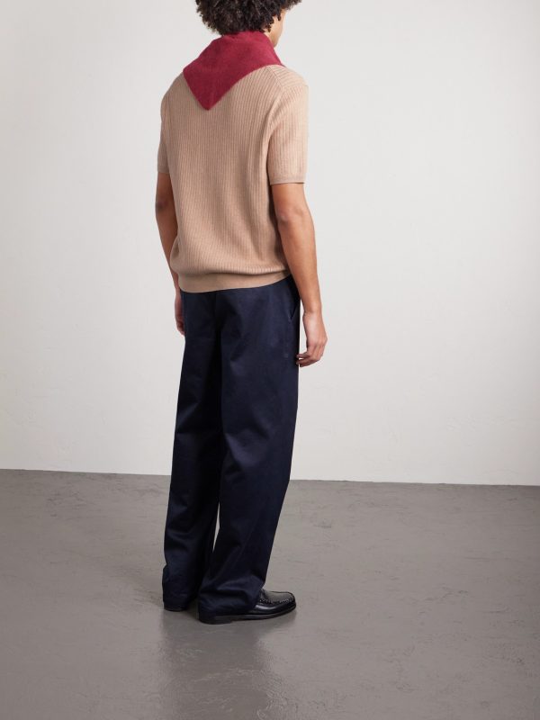 Logo-Embroidered Ribbed Cotton Polo Shirt - BK
