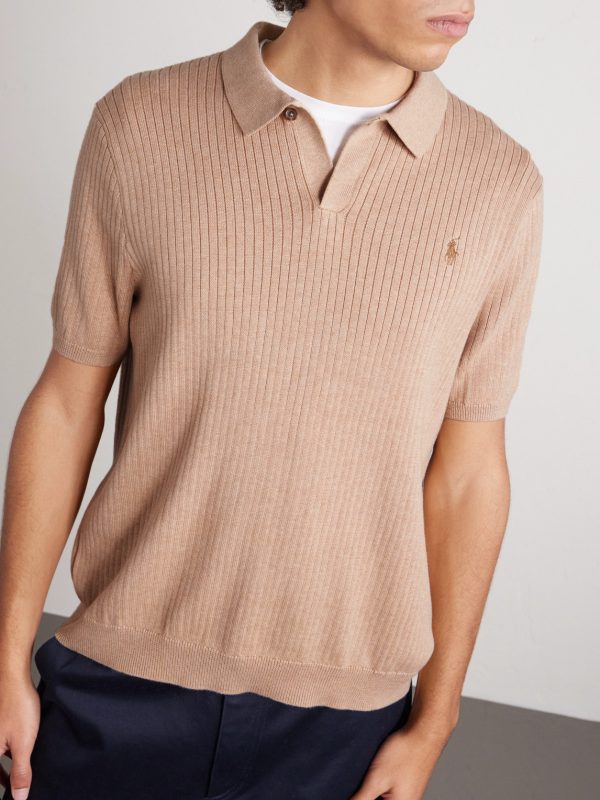 Logo-Embroidered Ribbed Cotton Polo Shirt - FR