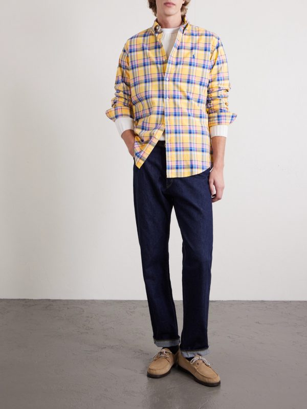 Checked Cotton Shirt - OU Checked Cotton Shirt - OU