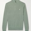 Logo-Embroidered Cotton Half-Zip Sweater Logo-Embroidered Cotton Half-Zip Sweater