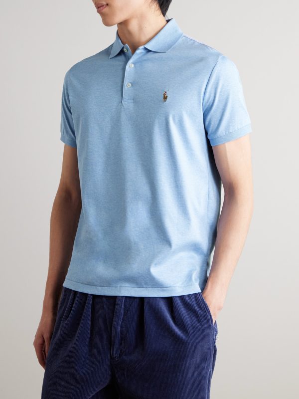 Logo-Embroidered Cotton-Jersey Polo Shirt - FR Logo-Embroidered Cotton-Jersey Polo Shirt - FR