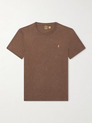 Slim-Fit Logo-Embroidered Cotton-Jersey T-Shirt Slim-Fit Logo-Embroidered Cotton-Jersey T-Shirt