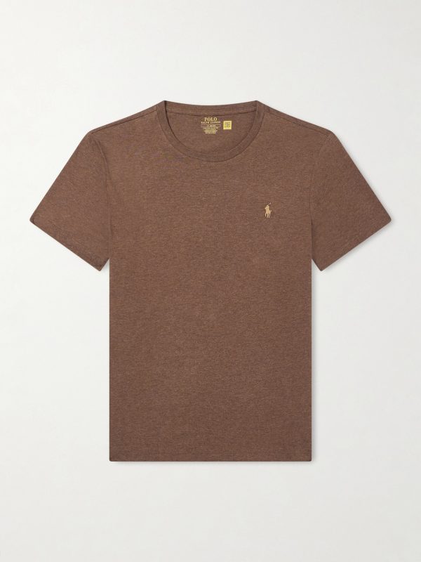 Slim-Fit Logo-Embroidered Cotton-Jersey T-Shirt