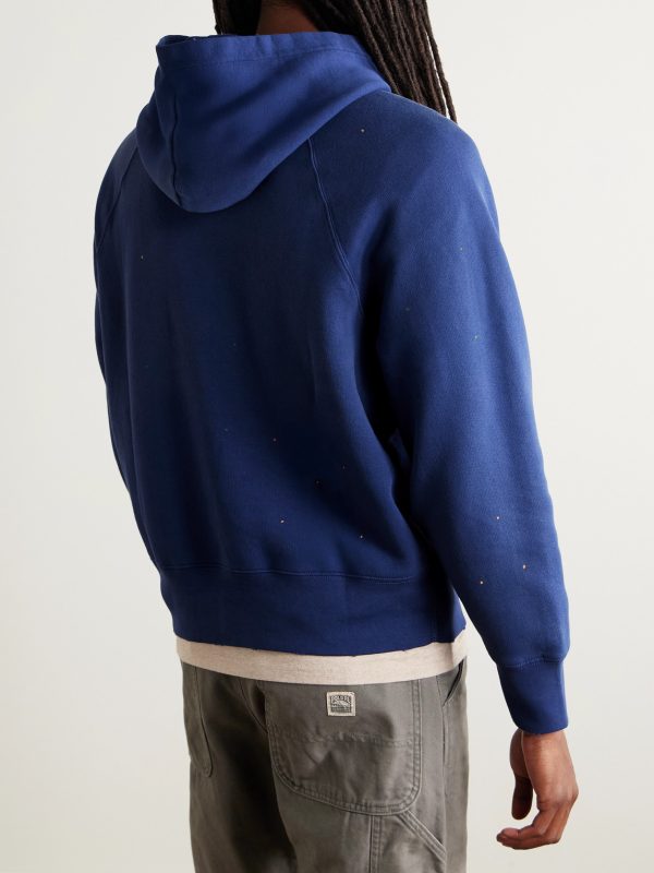 Printed Cotton-Blend Jersey Hoodie - BK Printed Cotton-Blend Jersey Hoodie - BK
