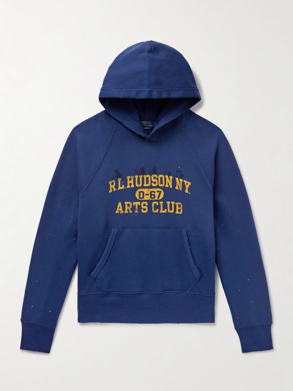 Printed Cotton-Blend Jersey Hoodie Printed Cotton-Blend Jersey Hoodie