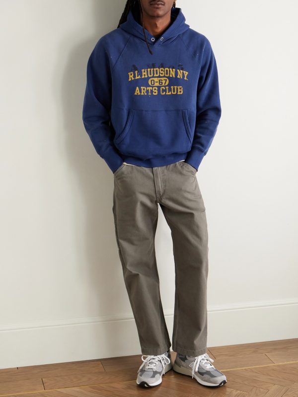 Printed Cotton-Blend Jersey Hoodie - OU Printed Cotton-Blend Jersey Hoodie - OU