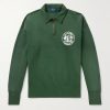 Logo-Print Cotton-Blend Jersey Half-Zip Sweatshirt