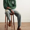 Logo-Print Cotton-Blend Jersey Half-Zip Sweatshirt - OU