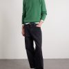 Logo-Embroidered Wool and Cashmere-Blend Sweater - OU Logo-Embroidered Wool and Cashmere-Blend Sweater - OU