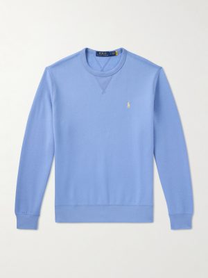 Logo-Embroidered Cotton-Blend Jersey Sweatshirt