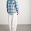 Button-Down Collar Logo-Embroidered Checked Cotton Shirt - BK Button-Down Collar Logo-Embroidered Checked Cotton Shirt - BK