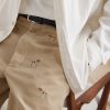 Straight-Leg Embroidered Cotton-Corduroy Trousers - E1
