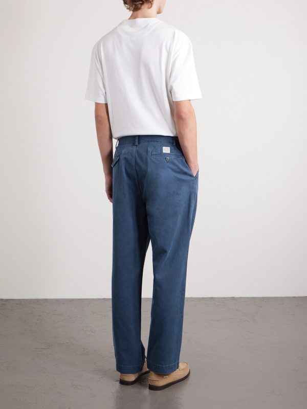 Straight-Leg Cotton-Twill Trousers - BK Straight-Leg Cotton-Twill Trousers - BK