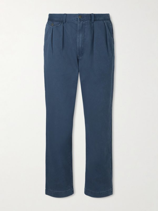 Straight-Leg Cotton-Twill Trousers Straight-Leg Cotton-Twill Trousers