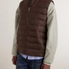 The Colden Logo-Embroidered Quilted Linen Vest - FR