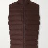 The Colden Logo-Embroidered Quilted Linen Vest