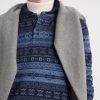 Fair Isle Wool and Linen-Blend Polo Sweater - CU