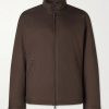 Abottson Padded Suede-Trimmed Recycled-Gabardine Jacket Abottson Padded Suede-Trimmed Recycled-Gabardine Jacket