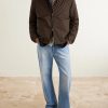 Abottson Padded Suede-Trimmed Recycled-Gabardine Jacket - OU Abottson Padded Suede-Trimmed Recycled-Gabardine Jacket - OU