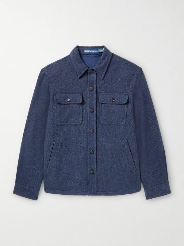 Herringbone Wool-Blend Overshirt Herringbone Wool-Blend Overshirt