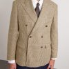 Double-Breasted Prince of Wales Checked Silk, Wool and Linen-Blend Blazer - FR Double-Breasted Prince of Wales Checked Silk, Wool and Linen-Blend Blazer - FR
