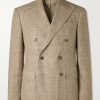 Double-Breasted Prince of Wales Checked Silk, Wool and Linen-Blend Blazer Double-Breasted Prince of Wales Checked Silk, Wool and Linen-Blend Blazer