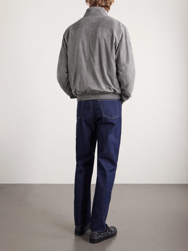 Suede Bomber Jacket - BK Suede Bomber Jacket - BK