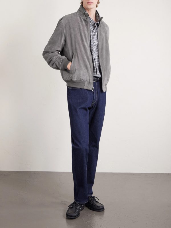 Suede Bomber Jacket - OU Suede Bomber Jacket - OU