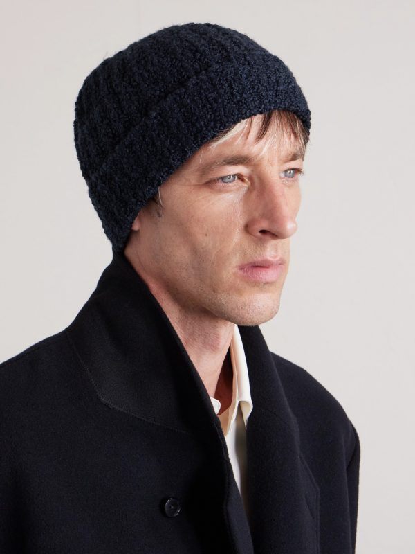 Ribbed Wool and Silk-Blend Beanie - FR