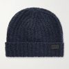 Ribbed Wool and Silk-Blend Beanie