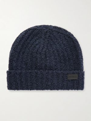 Ribbed Wool and Silk-Blend Beanie Ribbed Wool and Silk-Blend Beanie