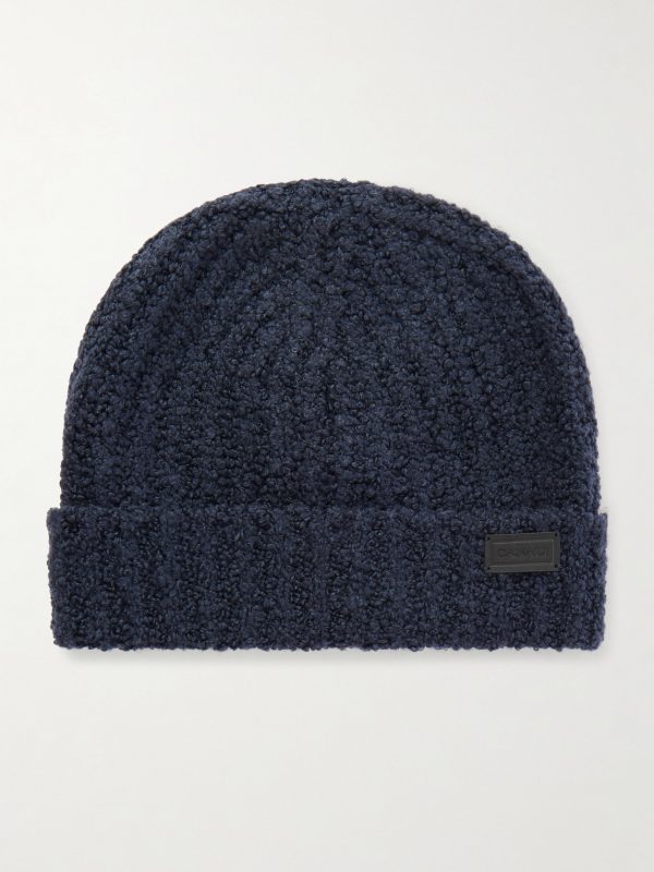 Ribbed Wool and Silk-Blend Beanie