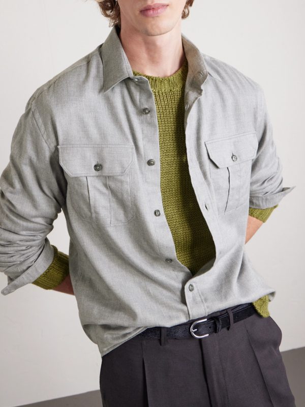 Cotton and Cashmere-Blend Shirt - CU