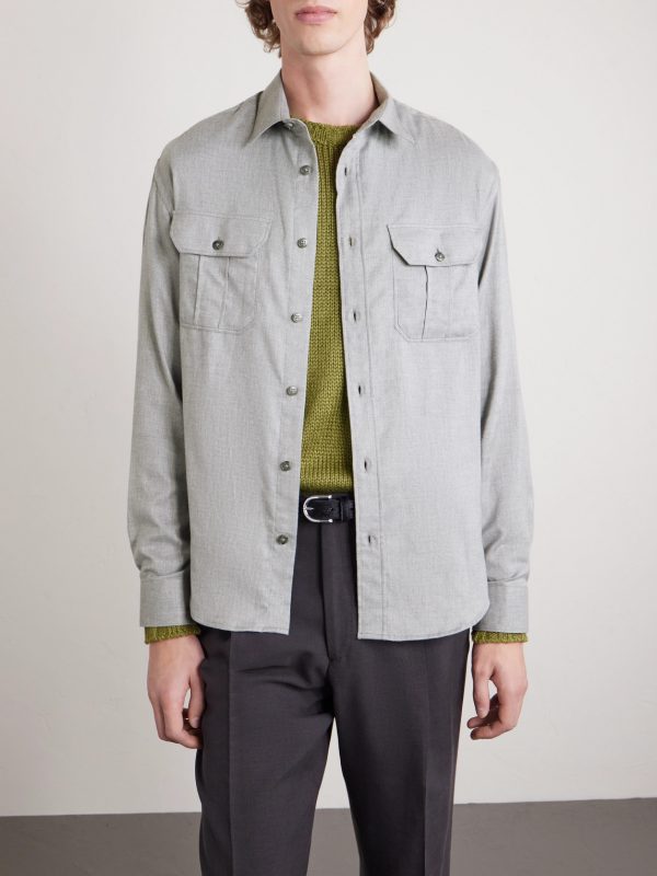 Cotton and Cashmere-Blend Shirt - FR