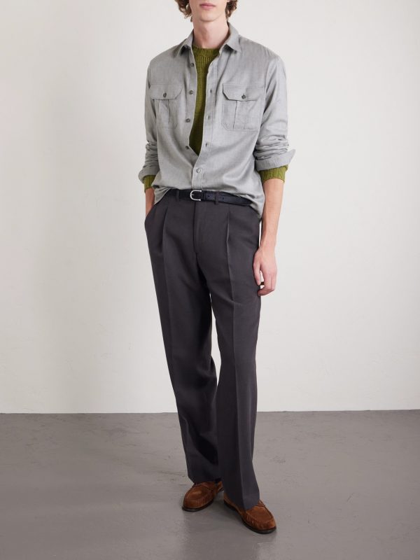 Cotton and Cashmere-Blend Shirt - OU