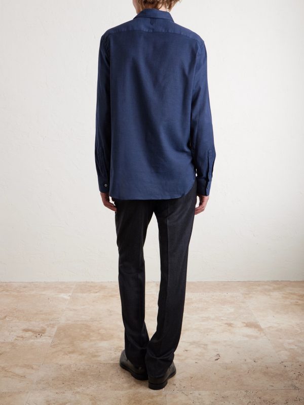 Cotton and Cashmere-Blend Shirt - BK Cotton and Cashmere-Blend Shirt - BK