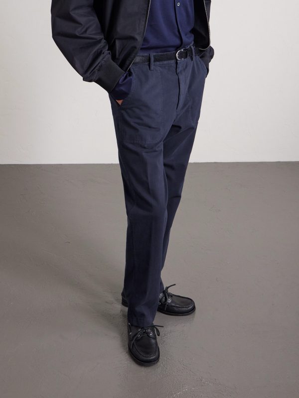 Straight-Leg Cotton-Blend Twill Trousers - E1 Straight-Leg Cotton-Blend Twill Trousers - E1