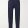 Straight-Leg Cotton-Blend Twill Trousers Straight-Leg Cotton-Blend Twill Trousers
