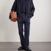 Straight-Leg Cotton-Blend Twill Trousers - OU Straight-Leg Cotton-Blend Twill Trousers - OU