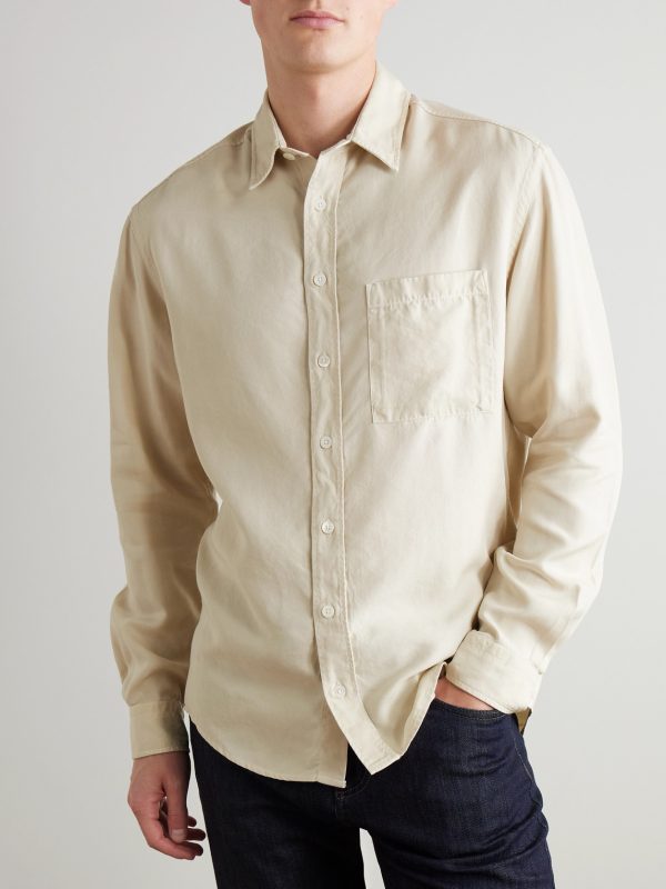 Garment-Dyed Lyocell-Twill Shirt - FR