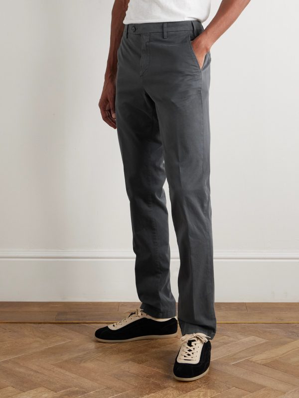 Tapered Cotton-Blend Twill Trousers - FR Tapered Cotton-Blend Twill Trousers - FR