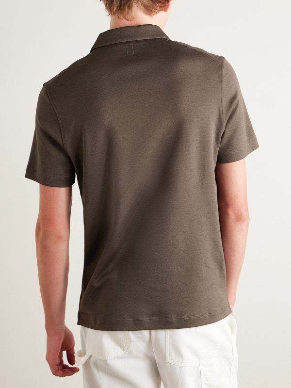 Slim-Fit Cotton and Lyocell-Blend Piqué Polo Shirt - BK