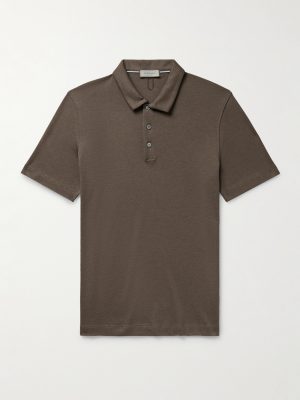 Slim-Fit Cotton and Lyocell-Blend Piqué Polo Shirt