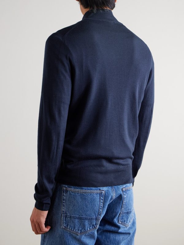 Wool Zip-Up Cardigan - BK