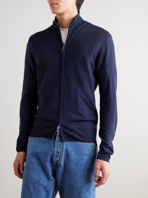 Wool Zip-Up Cardigan - FR
