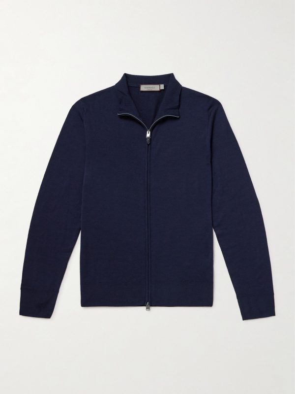 Wool Zip-Up Cardigan