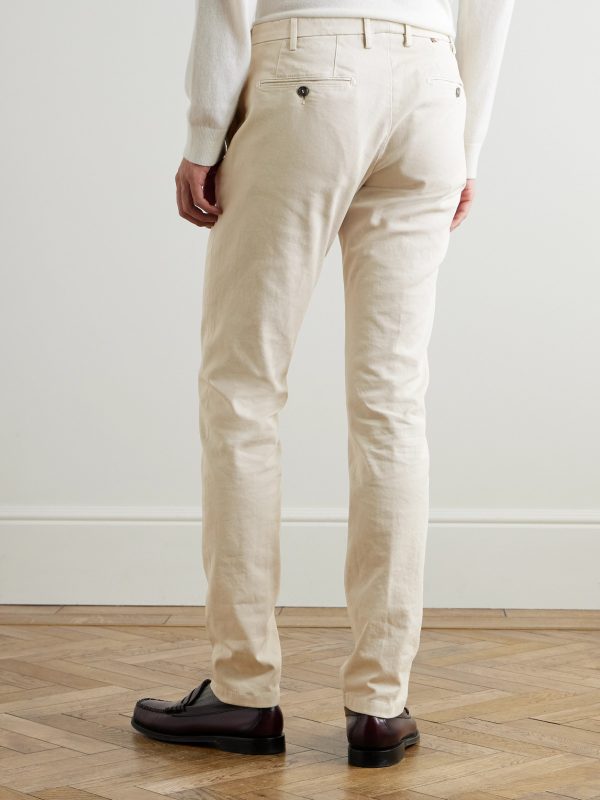 Slim-Fit Straight-Leg Garment-Dyed Stretch-Cotton Twill Chinos - BK Slim-Fit Straight-Leg Garment-Dyed Stretch-Cotton Twill Chinos - BK